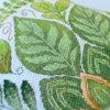 DIY Cross Stitch Pillow Kit "Dance of the leaves"