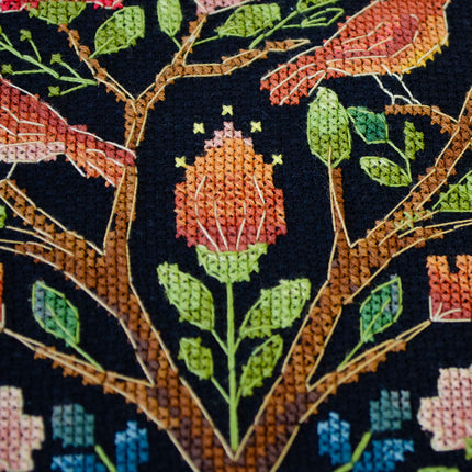 DIY Cross Stitch Pillow Kit " Tree of Forest Tales"