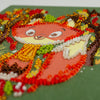 DIY Bead Embroidery Kit "Red fox"  5.9"x5.9" / 15.0x15.0 cm