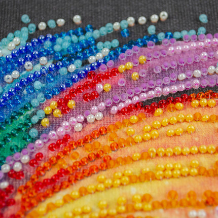DIY Bead Embroidery Kit "Variegated"  5.9"x5.9" / 15.0x15.0 cm
