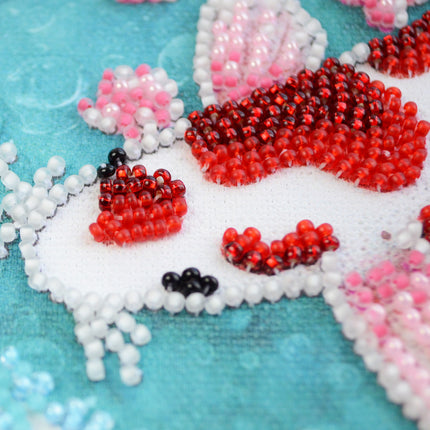 DIY Bead Embroidery Kit "Koi carp"  5.9"x5.9" / 15.0x15.0 cm