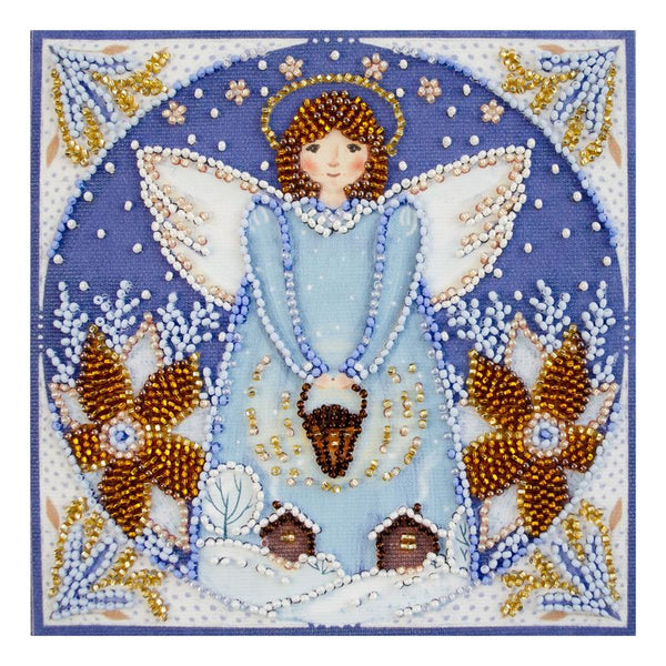 DIY Bead Embroidery Kit "Little angel"  5.9"x5.9" / 15.0x15.0 cm