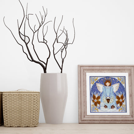 DIY Bead Embroidery Kit "Little angel"  5.9"x5.9" / 15.0x15.0 cm