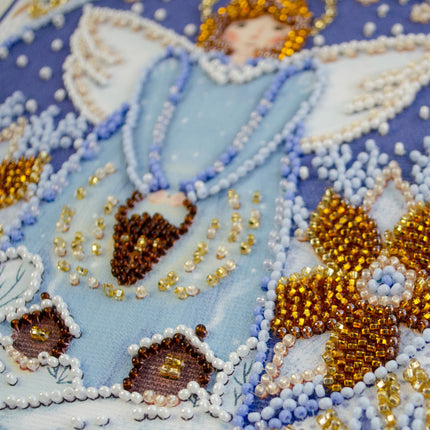 DIY Bead Embroidery Kit "Little angel"  5.9"x5.9" / 15.0x15.0 cm