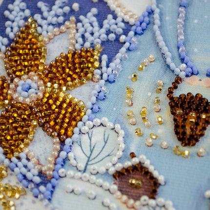 DIY Bead Embroidery Kit "Little angel"  5.9"x5.9" / 15.0x15.0 cm