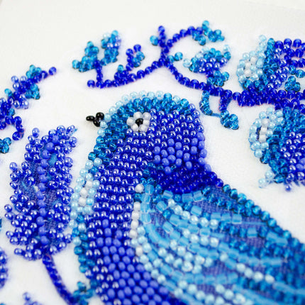 DIY Bead Embroidery Kit "Early bird"  5.9"x5.9" / 15.0x15.0 cm