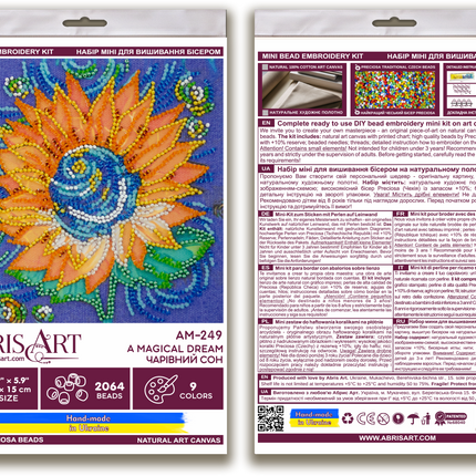 DIY Bead Embroidery Kit "A magical dream"  5.9"x5.9" / 15.0x15.0 cm