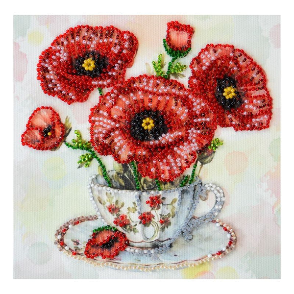 DIY Bead Embroidery Kit "An inspired morning"  5.9"x5.9" / 15.0x15.0 cm