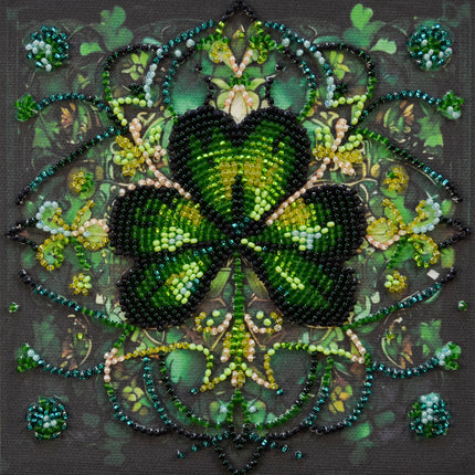 DIY Bead Embroidery Kit "Lucky kaleidoscope"  5.9"x5.9" / 15.0x15.0 cm