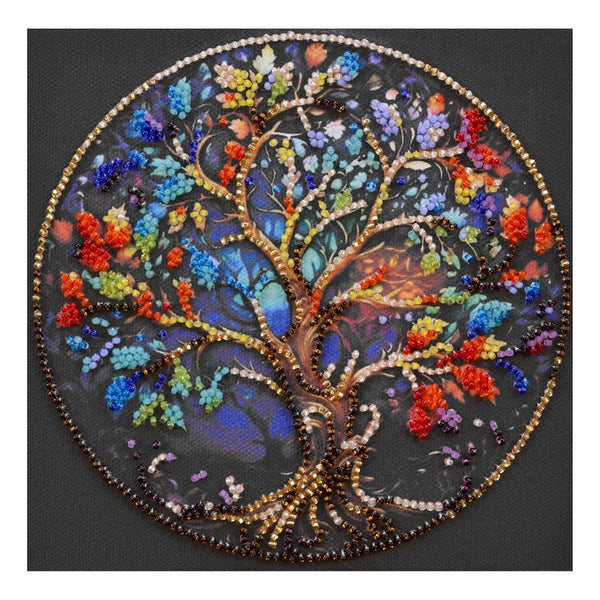 DIY Bead Embroidery Kit "The color of life"  5.9"x5.9" / 15.0x15.0 cm