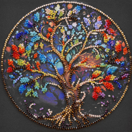 DIY Bead Embroidery Kit "The color of life"  5.9"x5.9" / 15.0x15.0 cm