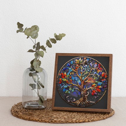 DIY Bead Embroidery Kit "The color of life"  5.9"x5.9" / 15.0x15.0 cm