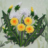 DIY Bead Embroidery Kit "Favorite dandelion"  5.9"x5.9" / 15.0x15.0 cm