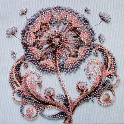 DIY Bead Embroidery Kit "Weightless tenderness"  5.9"x5.9" / 15.0x15.0 cm