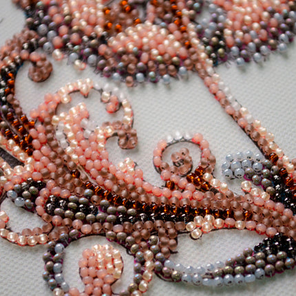 DIY Bead Embroidery Kit "Weightless tenderness"  5.9"x5.9" / 15.0x15.0 cm