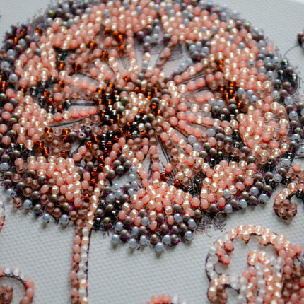 DIY Bead Embroidery Kit "Weightless tenderness"  5.9"x5.9" / 15.0x15.0 cm