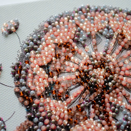 DIY Bead Embroidery Kit "Weightless tenderness"  5.9"x5.9" / 15.0x15.0 cm
