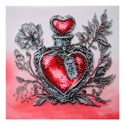 DIY Bead Embroidery Kit "Love potion"  5.9"x5.9" / 15.0x15.0 cm