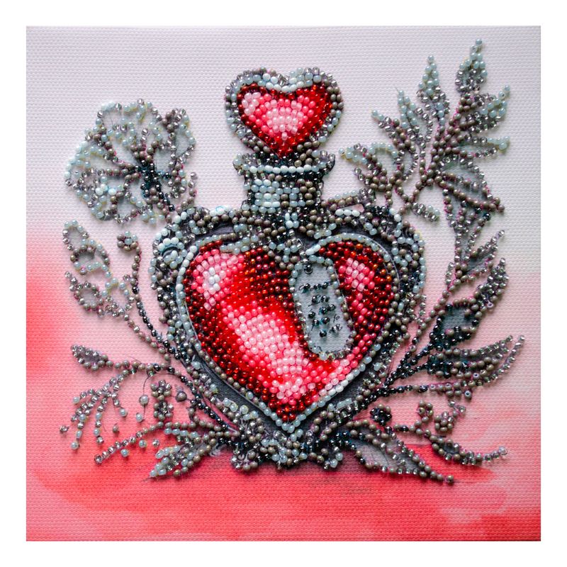 DIY Bead Embroidery Kit "Love potion"  5.9"x5.9" / 15.0x15.0 cm