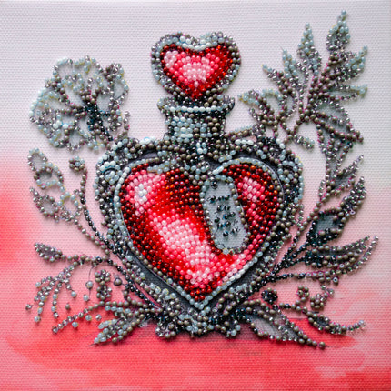 DIY Bead Embroidery Kit "Love potion"  5.9"x5.9" / 15.0x15.0 cm