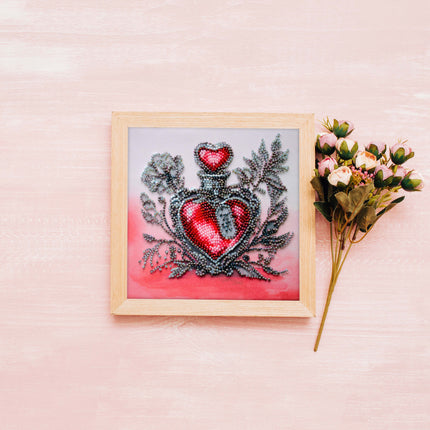 DIY Bead Embroidery Kit "Love potion"  5.9"x5.9" / 15.0x15.0 cm
