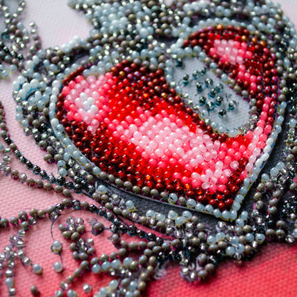 DIY Bead Embroidery Kit "Love potion"  5.9"x5.9" / 15.0x15.0 cm