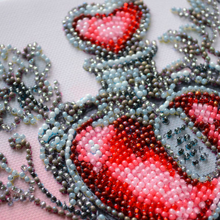 DIY Bead Embroidery Kit "Love potion"  5.9"x5.9" / 15.0x15.0 cm