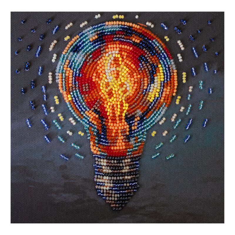 DIY Bead Embroidery Kit "Bring the light"  5.9"x5.9" / 15.0x15.0 cm
