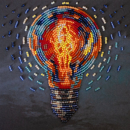 DIY Bead Embroidery Kit "Bring the light"  5.9"x5.9" / 15.0x15.0 cm
