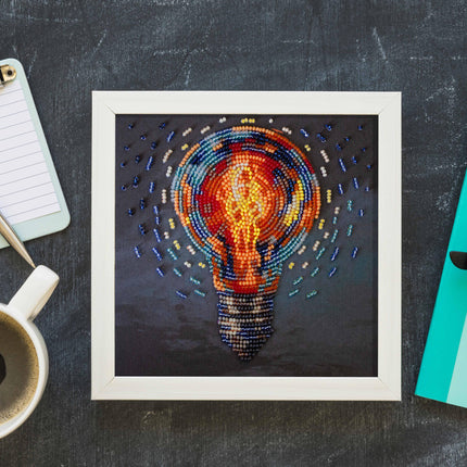 DIY Bead Embroidery Kit "Bring the light"  5.9"x5.9" / 15.0x15.0 cm