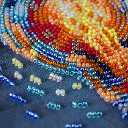 DIY Bead Embroidery Kit "Bring the light"  5.9"x5.9" / 15.0x15.0 cm