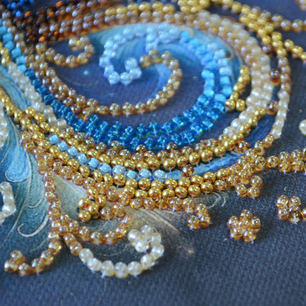 DIY Bead Embroidery Kit "Infinity"  5.9"x5.9" / 15.0x15.0 cm