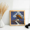 DIY Bead Embroidery Kit "Cottage Beneath the Clouds"  5.9"x5.9" / 15.0x15.0 cm