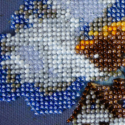 DIY Bead Embroidery Kit "Cottage Beneath the Clouds"  5.9"x5.9" / 15.0x15.0 cm
