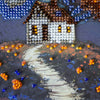DIY Bead Embroidery Kit "Cottage Beneath the Clouds"  5.9"x5.9" / 15.0x15.0 cm