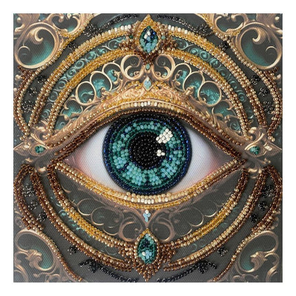 DIY Bead Embroidery Kit "Gaze Alchemy"  5.9"x5.9" / 15.0x15.0 cm