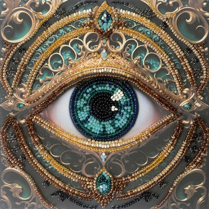DIY Bead Embroidery Kit "Gaze Alchemy"  5.9"x5.9" / 15.0x15.0 cm