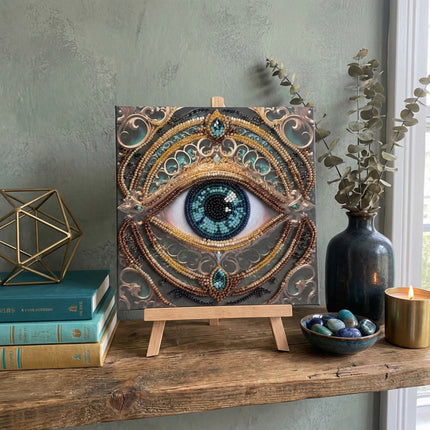 DIY Bead Embroidery Kit "Gaze Alchemy"  5.9"x5.9" / 15.0x15.0 cm