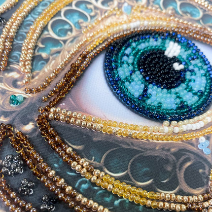 DIY Bead Embroidery Kit "Gaze Alchemy"  5.9"x5.9" / 15.0x15.0 cm