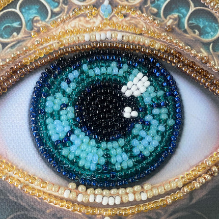 DIY Bead Embroidery Kit "Gaze Alchemy"  5.9"x5.9" / 15.0x15.0 cm