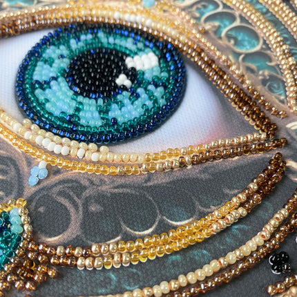 DIY Bead Embroidery Kit "Gaze Alchemy"  5.9"x5.9" / 15.0x15.0 cm
