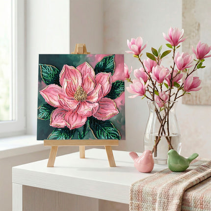 DIY Bead Embroidery Kit "Petal Kiss"  5.9"x5.9" / 15.0x15.0 cm