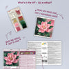 DIY Bead Embroidery Kit "Petal Kiss"  5.9"x5.9" / 15.0x15.0 cm