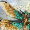 DIY Bead Embroidery Kit "Emerald wings"  5.9"x5.9" / 15.0x15.0 cm