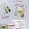 DIY Bead Embroidery Kit "Emerald wings"  5.9"x5.9" / 15.0x15.0 cm