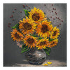 DIY Bead Embroidery Kit "Homely sunflowers"  5.9"x5.9" / 15.0x15.0 cm