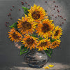 DIY Bead Embroidery Kit "Homely sunflowers"  5.9"x5.9" / 15.0x15.0 cm