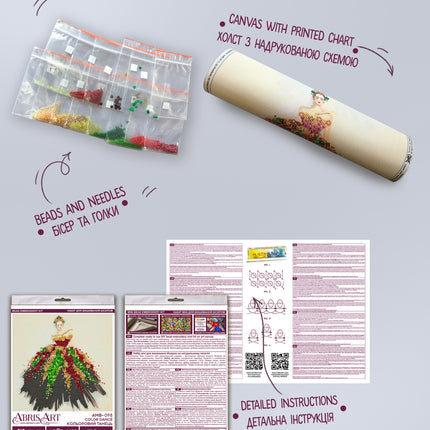 DIY Bead Embroidery Kit "Color dance"