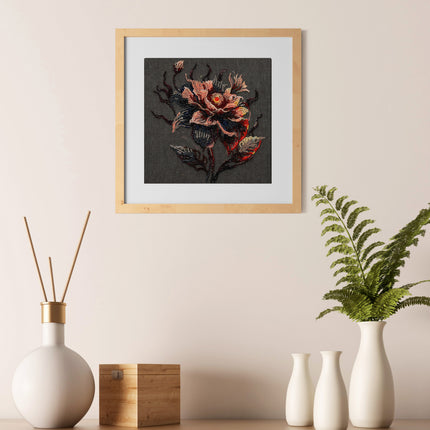 DIY Bead Embroidery Kit "Flower of the night"