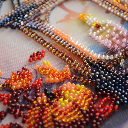 DIY Bead Embroidery Kit "Mid-sized bead embroidery kit Autumn light (Deco Scenes)"